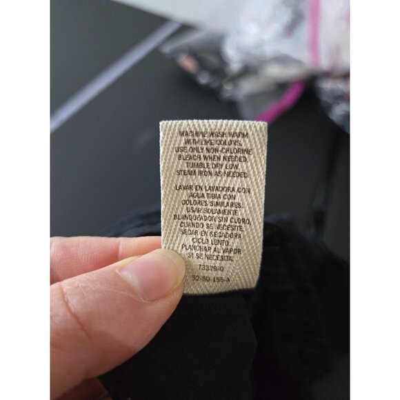 Decree Black Pinstriped Button Front Vest Size Medium Steampunk Dark Academia - Picture 9 of 12